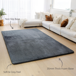 Deluxe Shaggy Relax Mat - 35mm Memory Foam Base