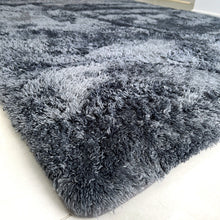 Load image into Gallery viewer, Close up photo of the dark grey Relax Mat, showing the shaggy high pile fibres of Muscle Mat Deluxe Shaggy Relax Mat which is Best Shaggy Relax Mat of Australia.
